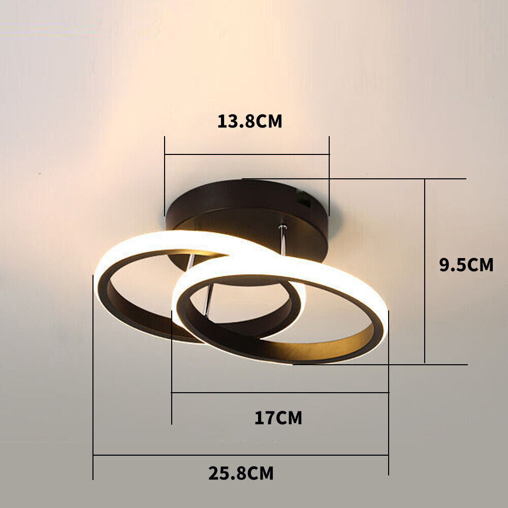 Modern LED Ceiling Light Double Round Pendant Lamp Bedroom Lights Ceiling