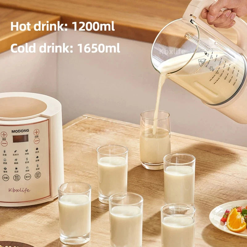 1.2L Soy Milk Maker Electric Juicer Blender Soybean Milk Machine Food Processor Wall Breaking Machine Auto Heating Cooking 220V