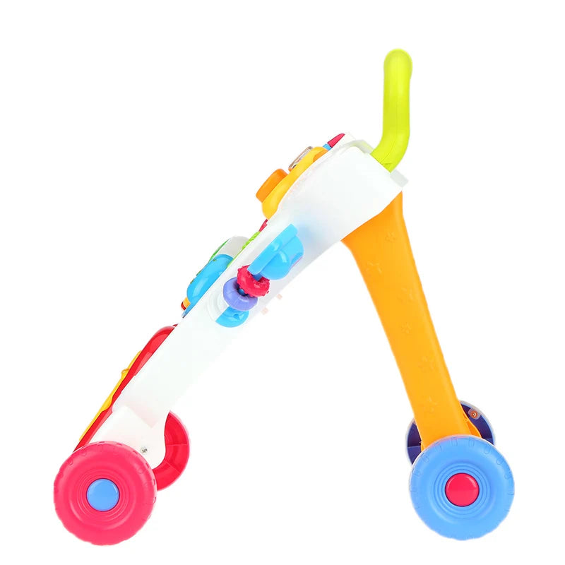 Infant Children Walker Trolley Music Walker Adjustable Speed Anti-Rollover Baby Learn to Walk Stroller Toys