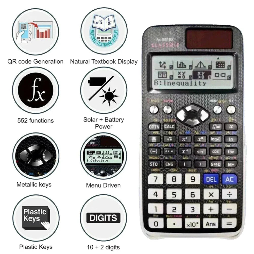 Scientific Calculator with 696 Functions Advanced Scientific Calculator Portable Student Calculator for Math Teaching