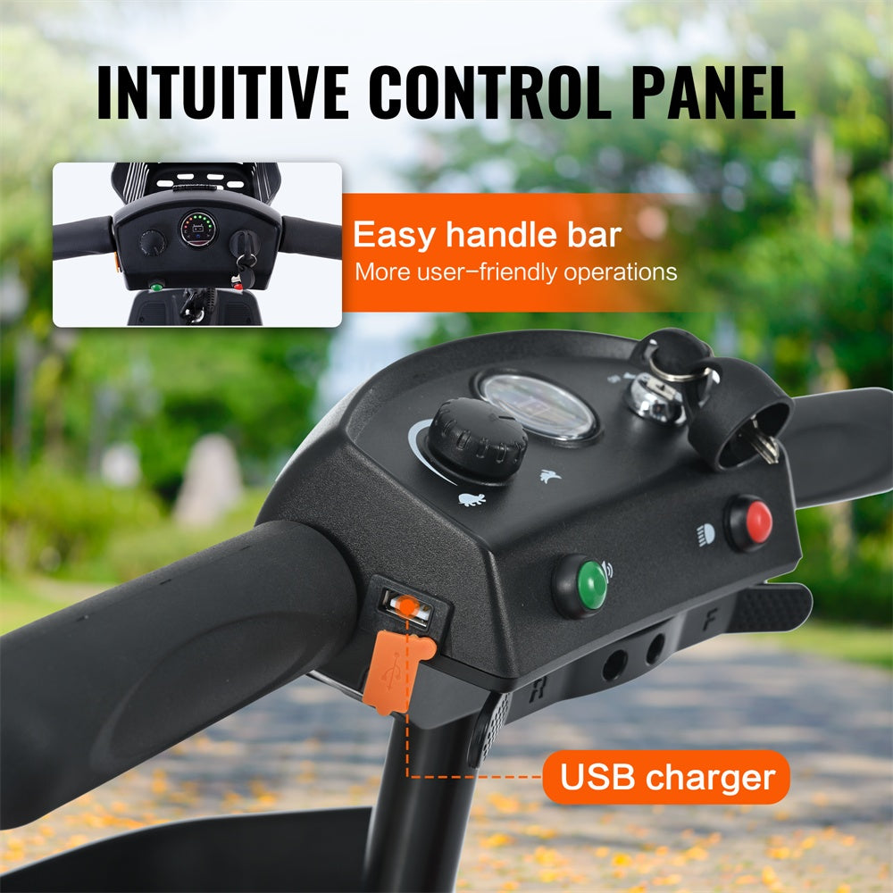 Foldable Seated EScooter W250W Motor  Dual LED Lights