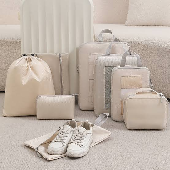 Compression Travel Storage Bags Set Luggage Organizer Packing Cubes For clothes
