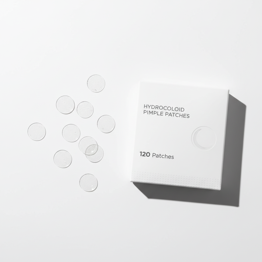 Invisible pimple patches product shot on white background