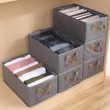 Pack Of 3 Large Capacity Storage Bins Closet Organizer System Foldable Storage Boxes