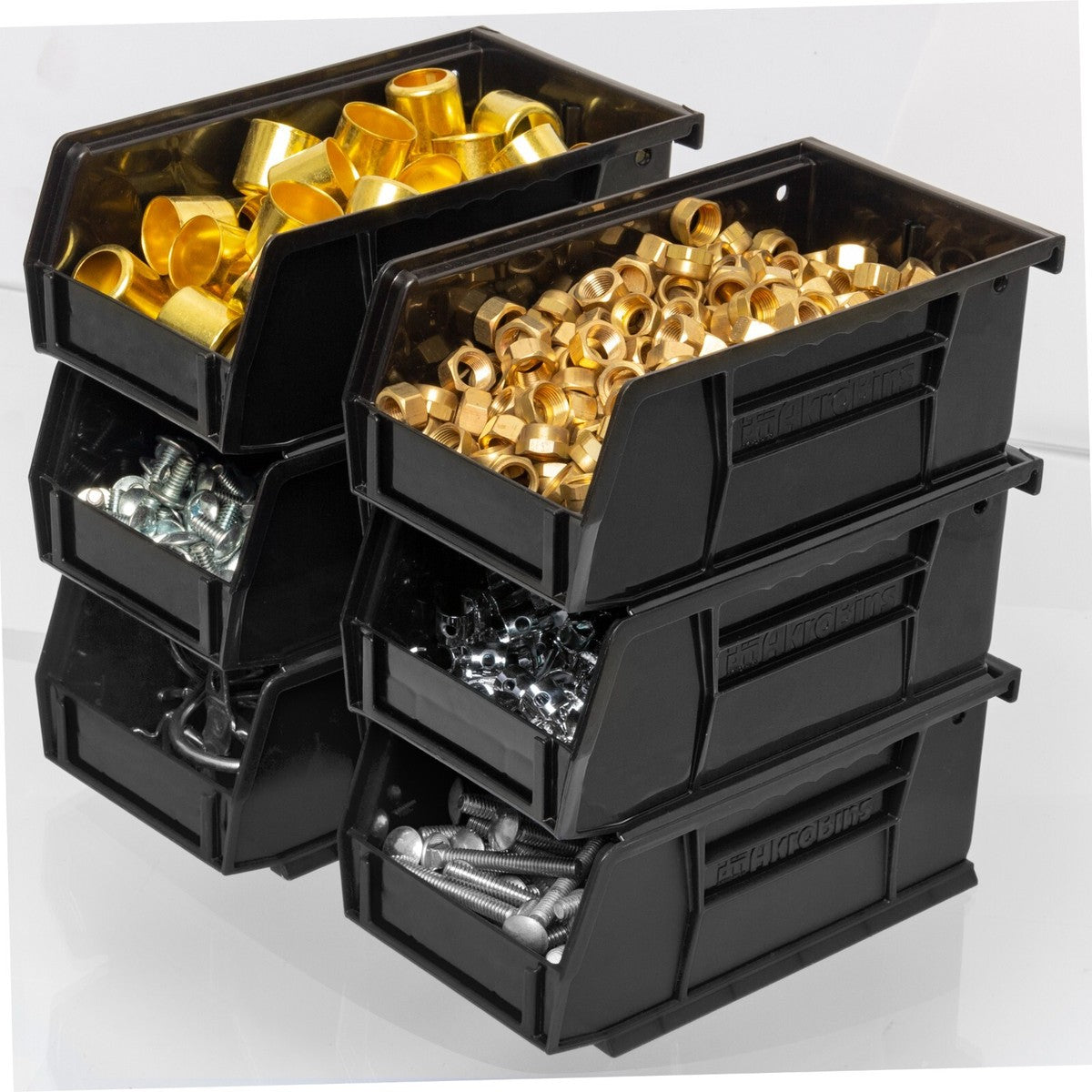 Stackable Storage Bins, 6-Pack